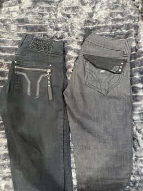 Miss Sixty Two-Tone Black & Charcoal Skinny Jeans